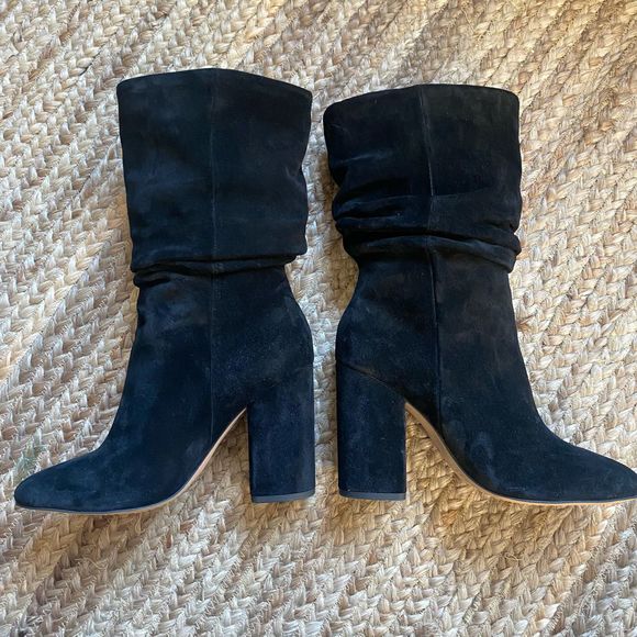 Gently worn Anthropologie Splendid Women's Phyllis High-Heel MidCalf Slouch Boot - Picture 7 of 16